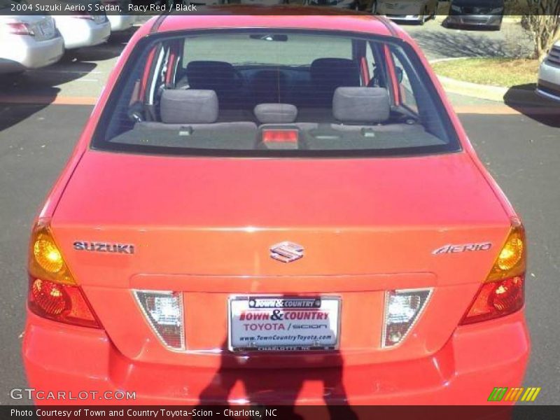 Racy Red / Black 2004 Suzuki Aerio S Sedan