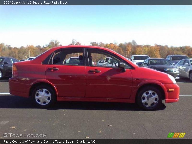 Racy Red / Black 2004 Suzuki Aerio S Sedan