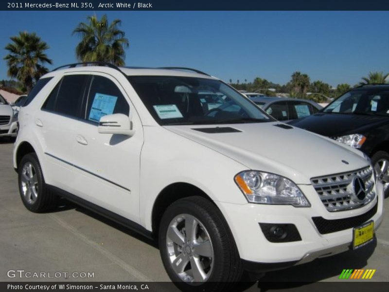 Arctic White / Black 2011 Mercedes-Benz ML 350