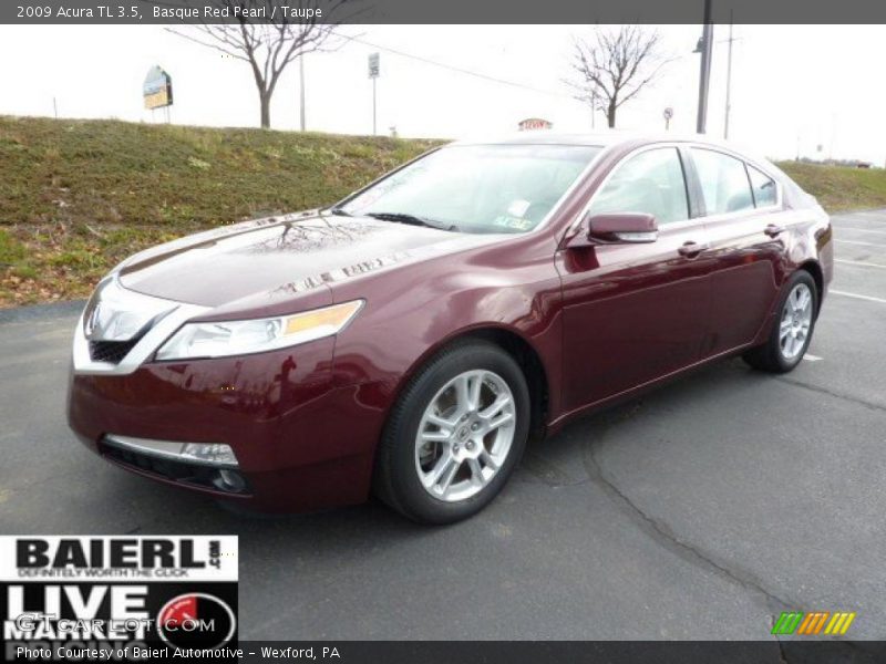 Basque Red Pearl / Taupe 2009 Acura TL 3.5