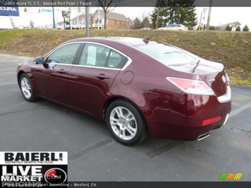 Basque Red Pearl / Taupe 2009 Acura TL 3.5