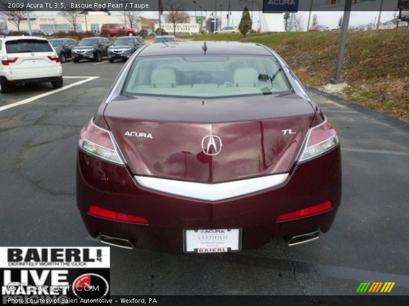 Basque Red Pearl / Taupe 2009 Acura TL 3.5