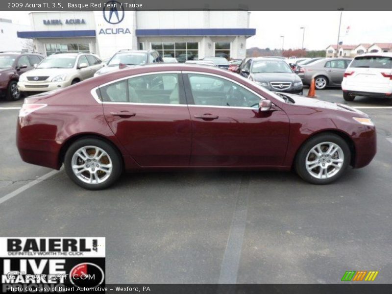 Basque Red Pearl / Taupe 2009 Acura TL 3.5