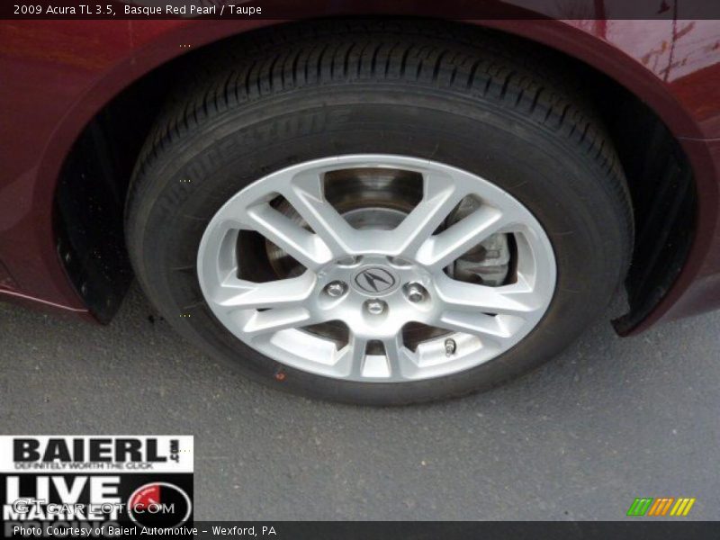 Basque Red Pearl / Taupe 2009 Acura TL 3.5