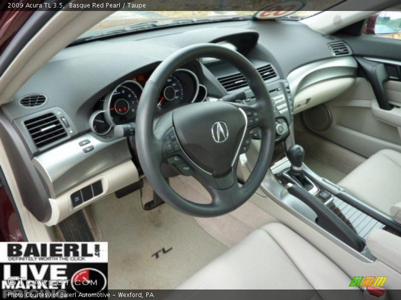 Basque Red Pearl / Taupe 2009 Acura TL 3.5