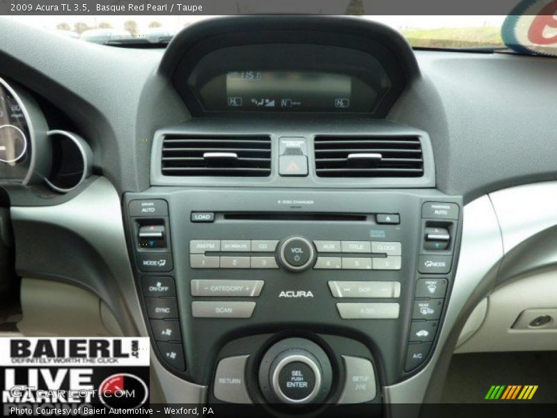 Basque Red Pearl / Taupe 2009 Acura TL 3.5