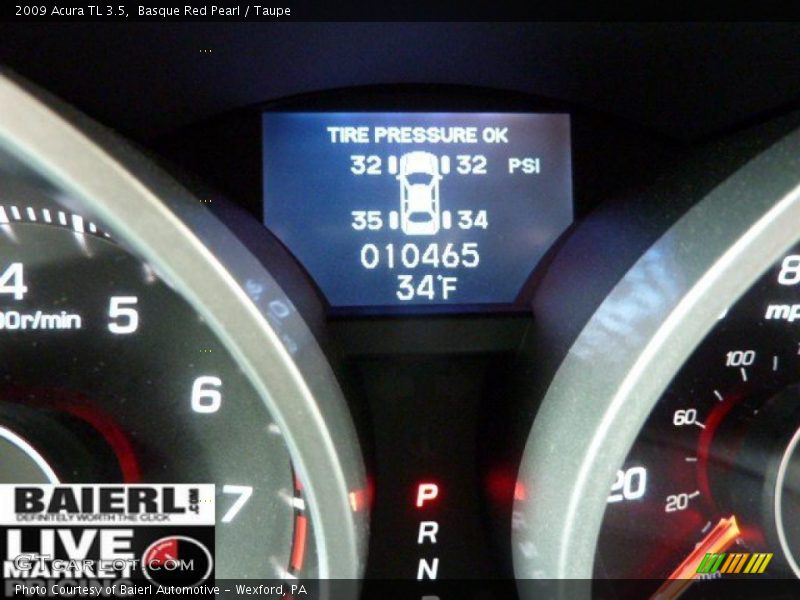 Basque Red Pearl / Taupe 2009 Acura TL 3.5