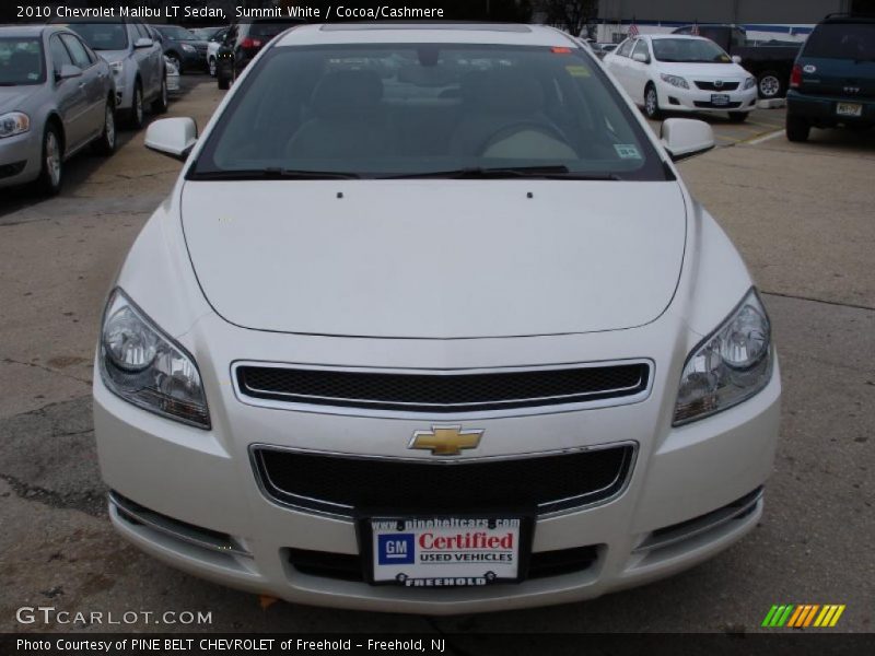 Summit White / Cocoa/Cashmere 2010 Chevrolet Malibu LT Sedan