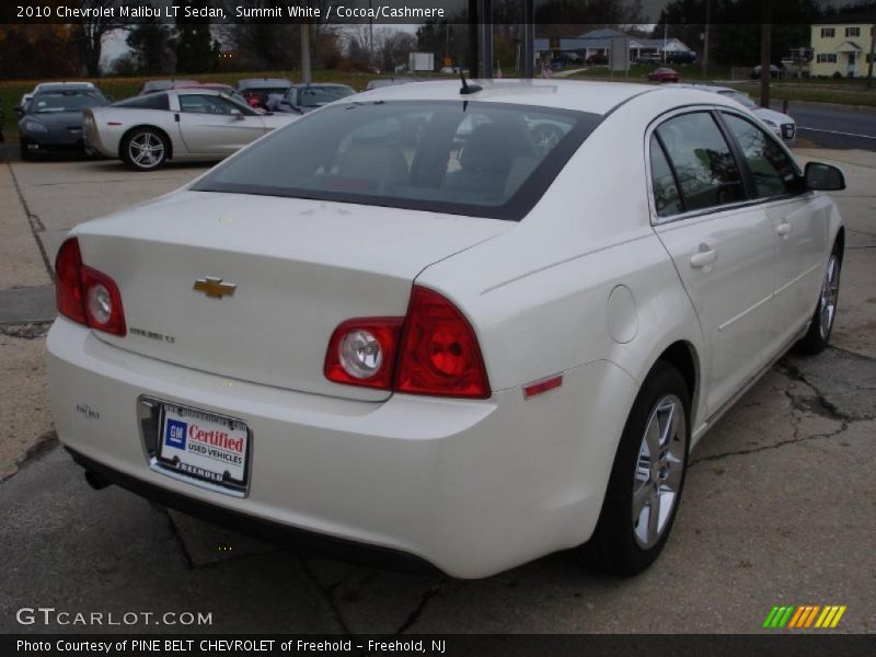 Summit White / Cocoa/Cashmere 2010 Chevrolet Malibu LT Sedan