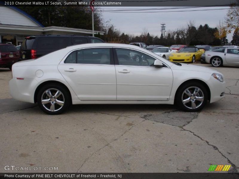 Summit White / Cocoa/Cashmere 2010 Chevrolet Malibu LT Sedan