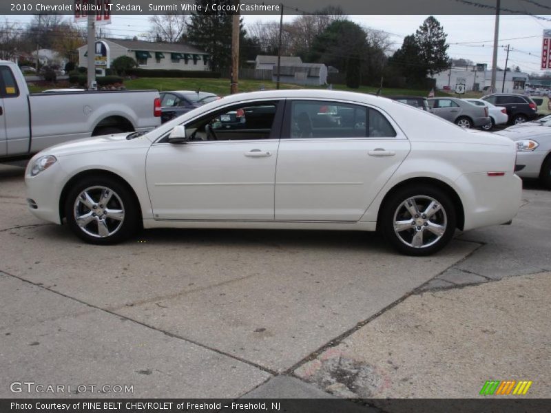 Summit White / Cocoa/Cashmere 2010 Chevrolet Malibu LT Sedan