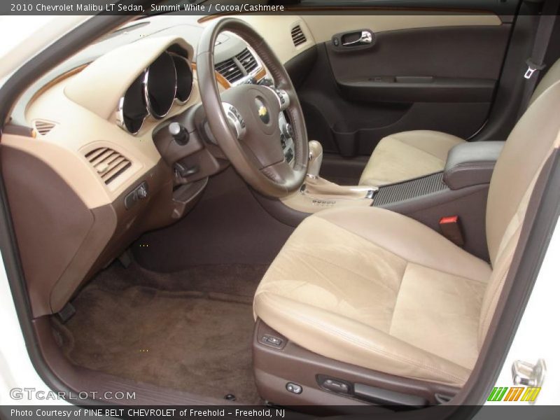 Summit White / Cocoa/Cashmere 2010 Chevrolet Malibu LT Sedan