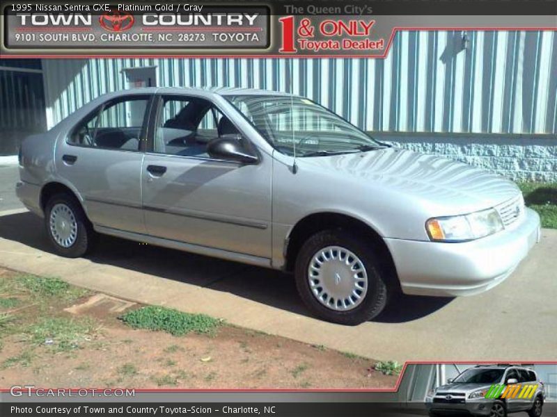 Platinum Gold / Gray 1995 Nissan Sentra GXE
