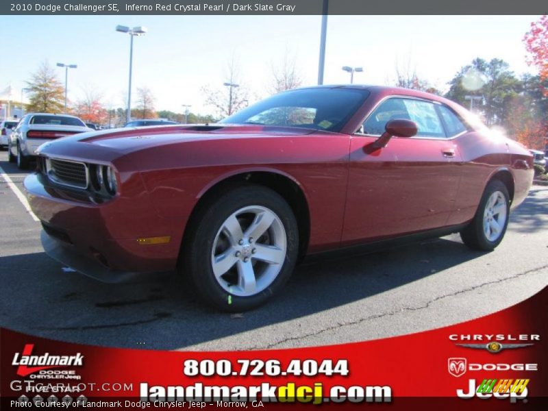 Inferno Red Crystal Pearl / Dark Slate Gray 2010 Dodge Challenger SE