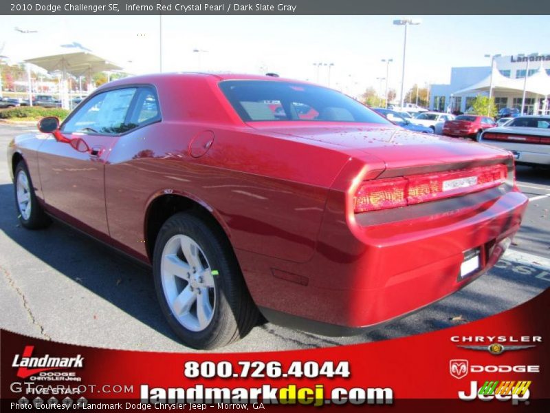 Inferno Red Crystal Pearl / Dark Slate Gray 2010 Dodge Challenger SE