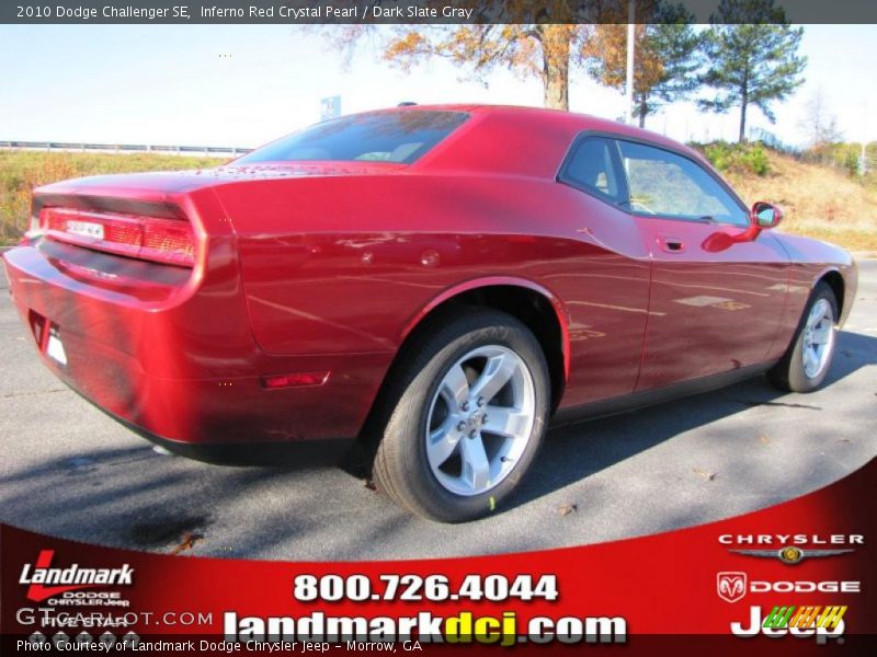 Inferno Red Crystal Pearl / Dark Slate Gray 2010 Dodge Challenger SE