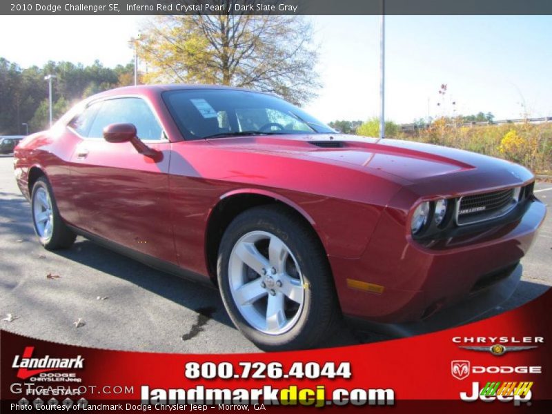 Inferno Red Crystal Pearl / Dark Slate Gray 2010 Dodge Challenger SE