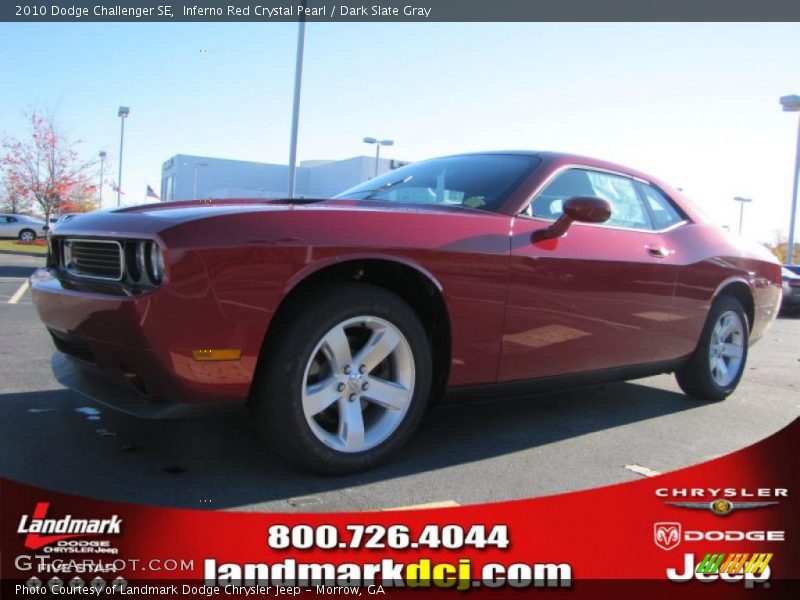 Inferno Red Crystal Pearl / Dark Slate Gray 2010 Dodge Challenger SE
