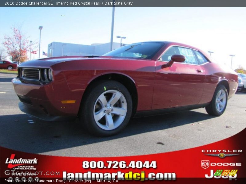 Inferno Red Crystal Pearl / Dark Slate Gray 2010 Dodge Challenger SE