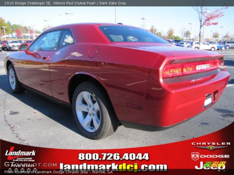 Inferno Red Crystal Pearl / Dark Slate Gray 2010 Dodge Challenger SE