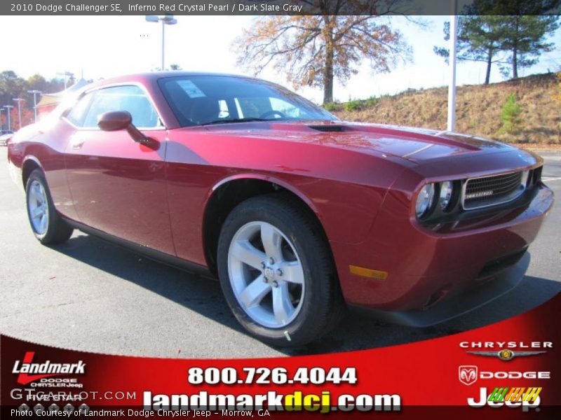 Inferno Red Crystal Pearl / Dark Slate Gray 2010 Dodge Challenger SE