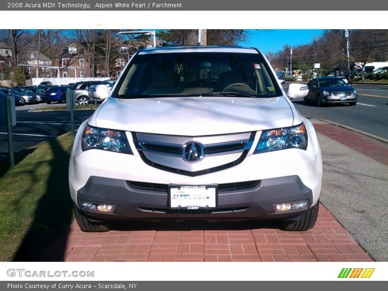 Aspen White Pearl / Parchment 2008 Acura MDX Technology