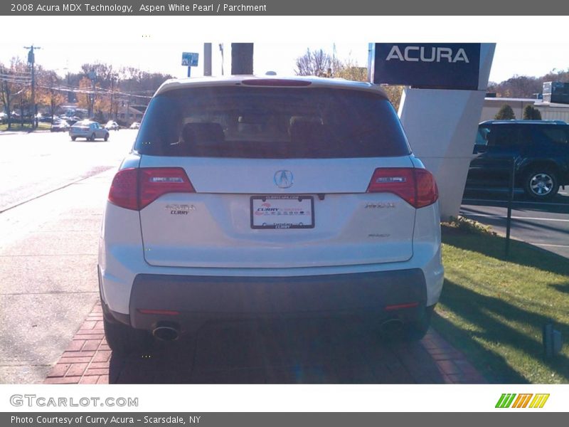 Aspen White Pearl / Parchment 2008 Acura MDX Technology
