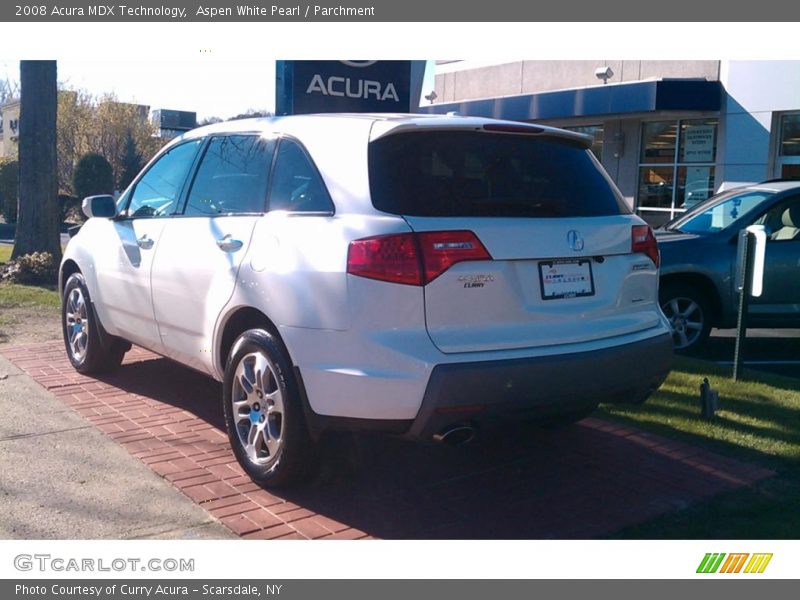 Aspen White Pearl / Parchment 2008 Acura MDX Technology