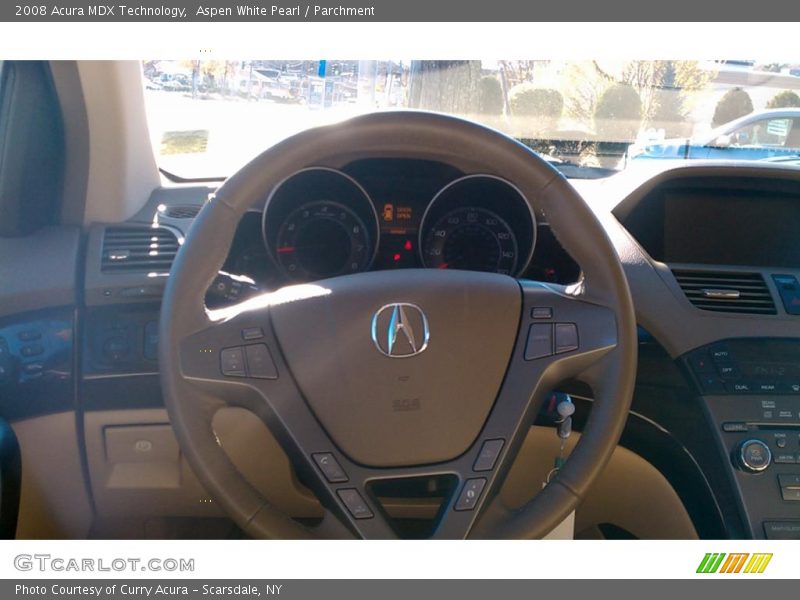 Aspen White Pearl / Parchment 2008 Acura MDX Technology