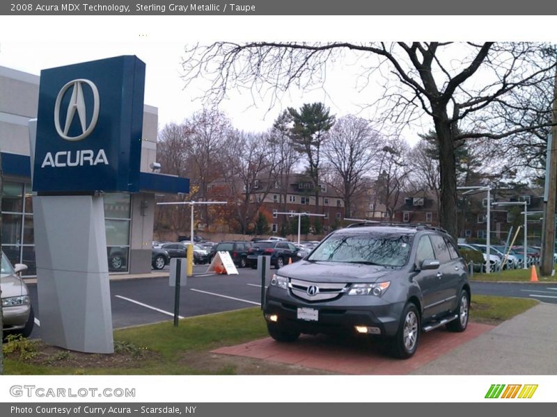 Sterling Gray Metallic / Taupe 2008 Acura MDX Technology