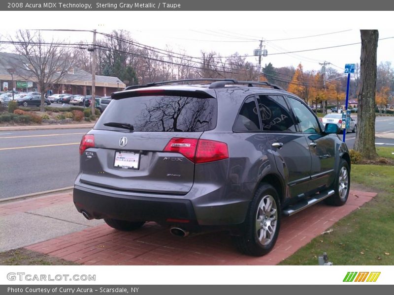 Sterling Gray Metallic / Taupe 2008 Acura MDX Technology