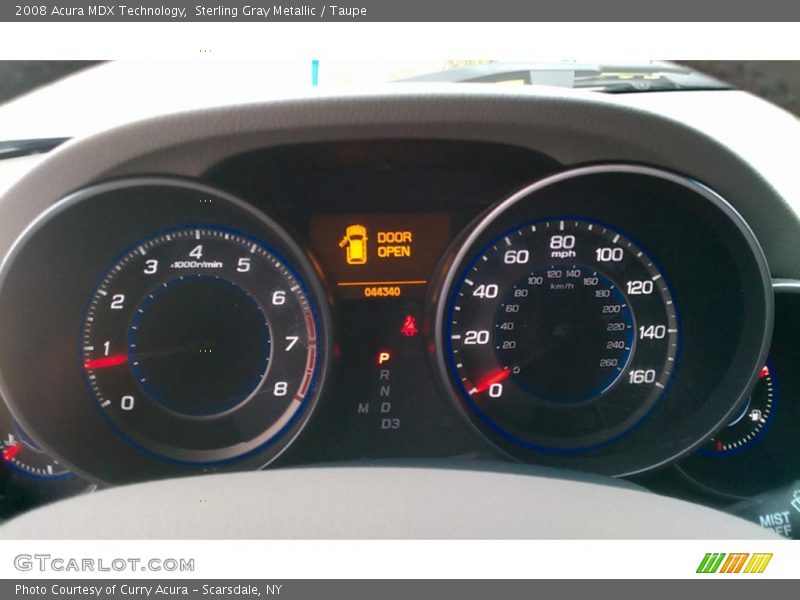 Sterling Gray Metallic / Taupe 2008 Acura MDX Technology