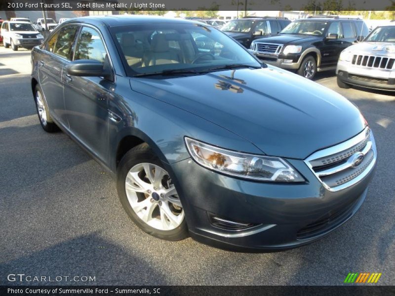 Steel Blue Metallic / Light Stone 2010 Ford Taurus SEL