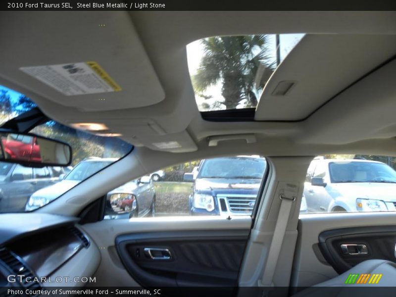 Steel Blue Metallic / Light Stone 2010 Ford Taurus SEL