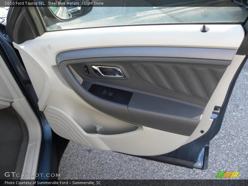 Steel Blue Metallic / Light Stone 2010 Ford Taurus SEL