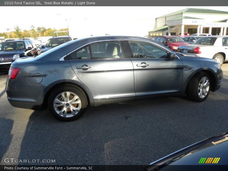 Steel Blue Metallic / Light Stone 2010 Ford Taurus SEL