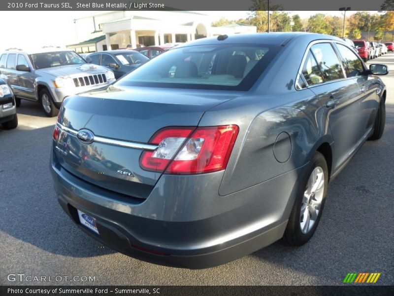Steel Blue Metallic / Light Stone 2010 Ford Taurus SEL