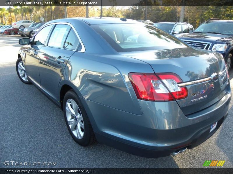 Steel Blue Metallic / Light Stone 2010 Ford Taurus SEL