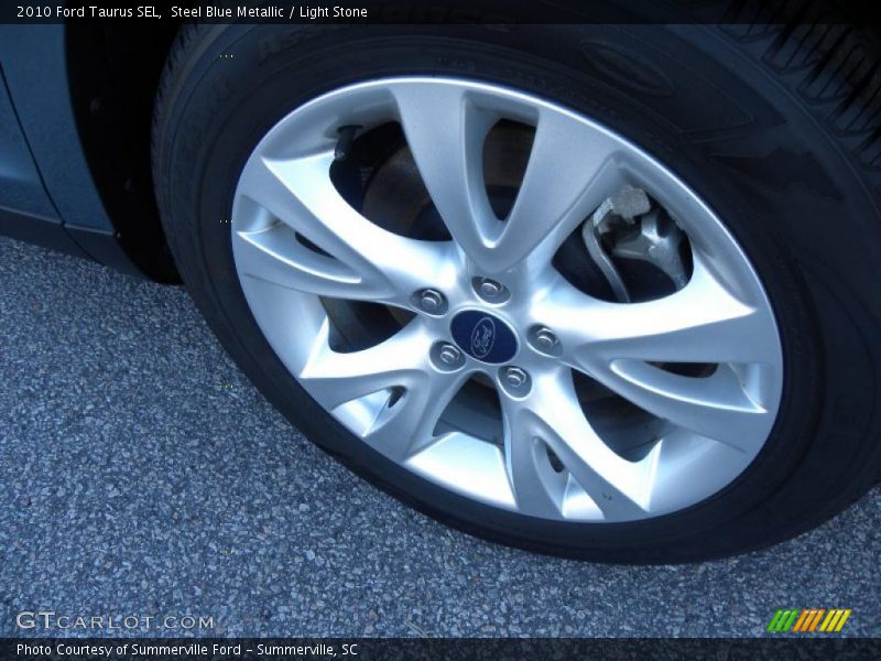 Steel Blue Metallic / Light Stone 2010 Ford Taurus SEL