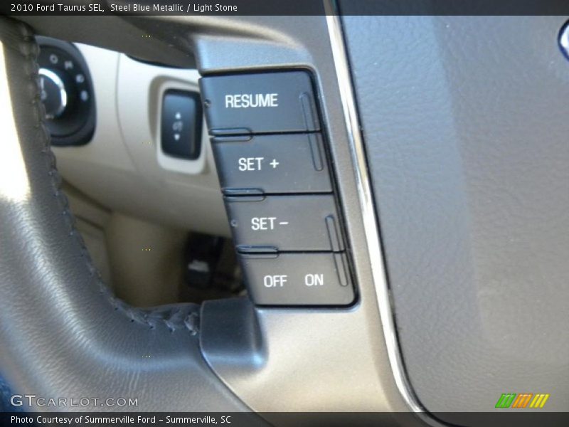 Steel Blue Metallic / Light Stone 2010 Ford Taurus SEL