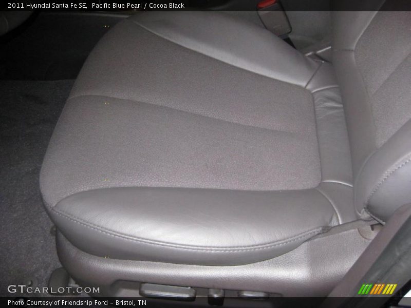 Pacific Blue Pearl / Cocoa Black 2011 Hyundai Santa Fe SE