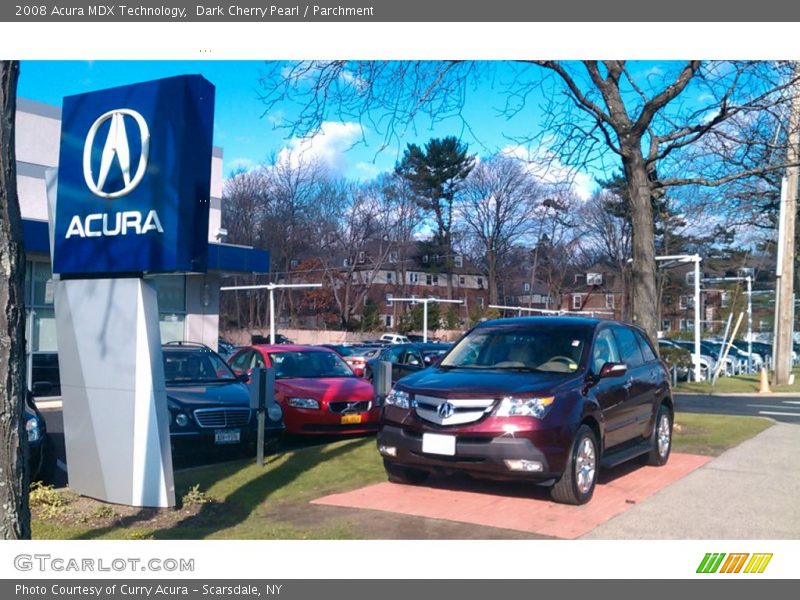 Dark Cherry Pearl / Parchment 2008 Acura MDX Technology