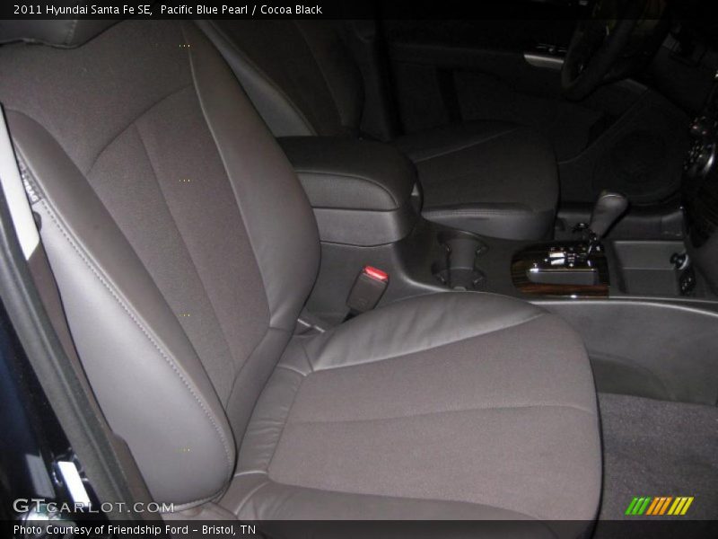 Pacific Blue Pearl / Cocoa Black 2011 Hyundai Santa Fe SE