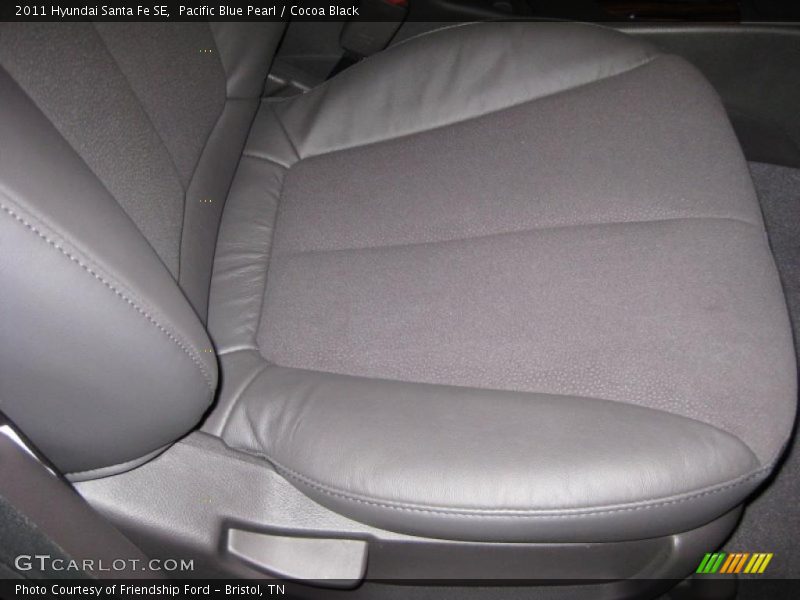 Pacific Blue Pearl / Cocoa Black 2011 Hyundai Santa Fe SE