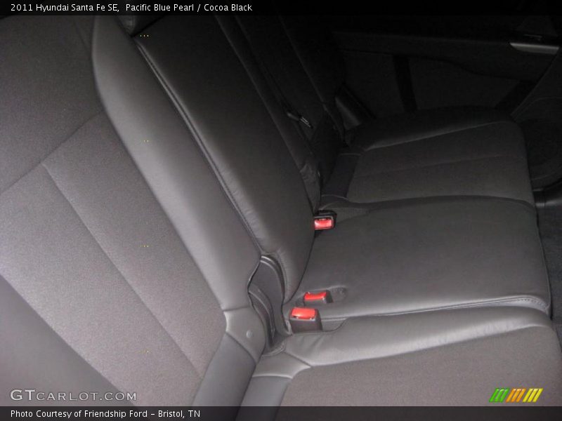 Pacific Blue Pearl / Cocoa Black 2011 Hyundai Santa Fe SE