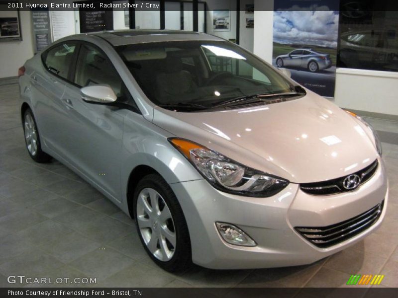 Radiant Silver / Gray 2011 Hyundai Elantra Limited