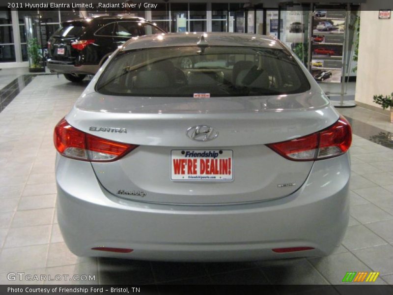 Radiant Silver / Gray 2011 Hyundai Elantra Limited