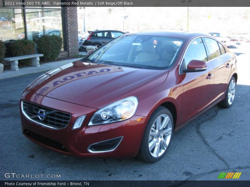 Flamenco Red Metallic / Soft Beige/Off Black 2011 Volvo S60 T6 AWD