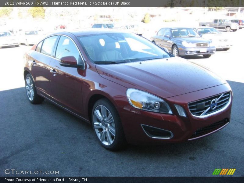 Flamenco Red Metallic / Soft Beige/Off Black 2011 Volvo S60 T6 AWD
