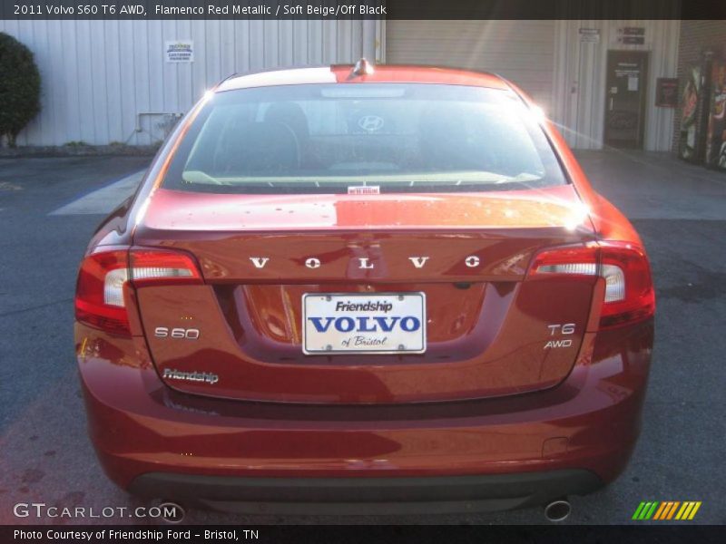 Flamenco Red Metallic / Soft Beige/Off Black 2011 Volvo S60 T6 AWD